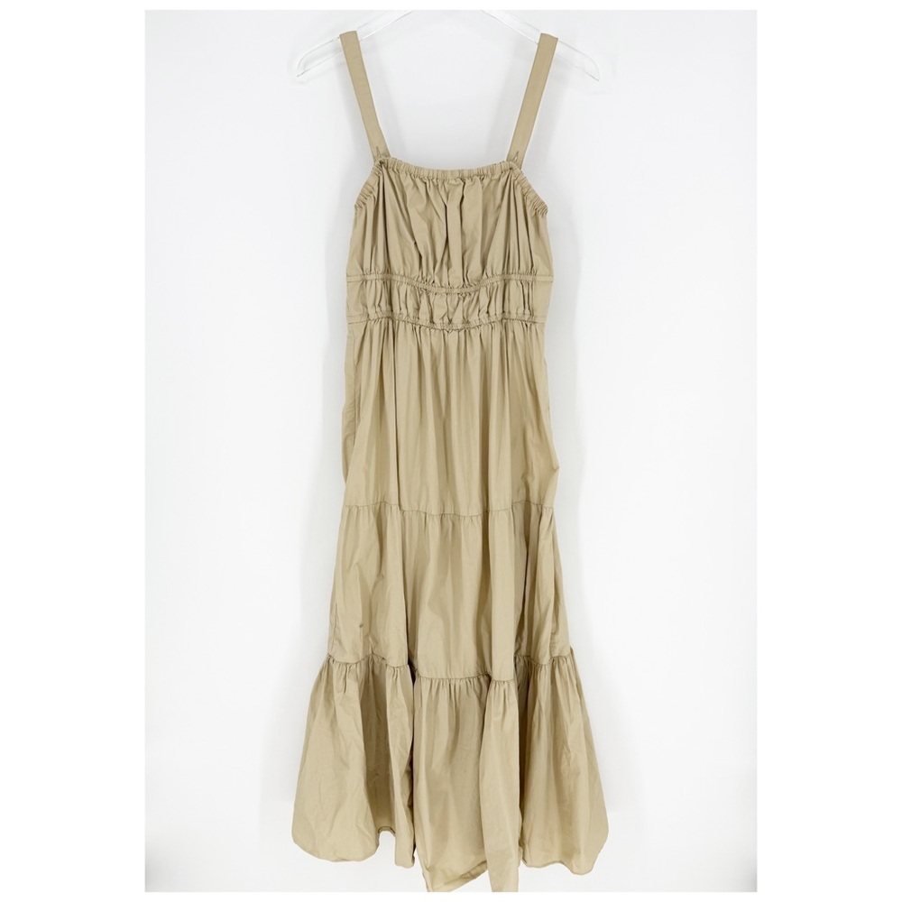 J.Crew Tiered Convertible Strap‎ Midi Dress XL Tan - Picture 3 of 7